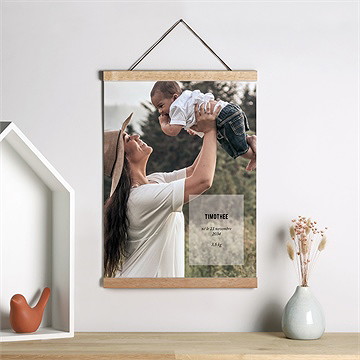 Affiche naissance bel instant - Mise en situation