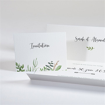 Faire-part mariage balade champetre - Intérieur du faire-part