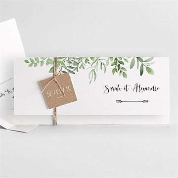 Faire-part mariage balade champetre - Faire-part entier