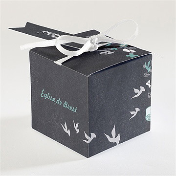 Boîte de dragées communion sacrement élégant - Dos de la boîte