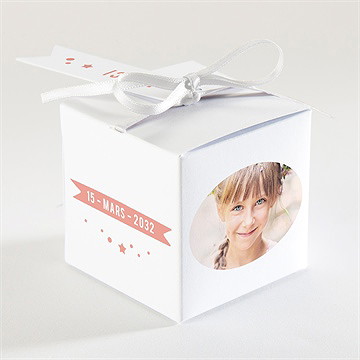 Boîte de dragées communion lumière - Dos de la boîte