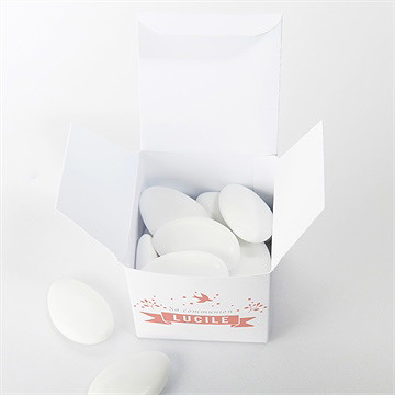 Boîte de dragées communion lumière - Intérieur de la boîte