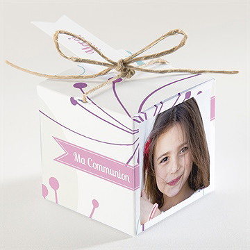 Boîte de dragées communion mon annonce photo - Dos de la boîte