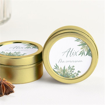 Bougie communion en grâce étiquette