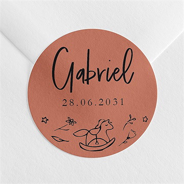 Sticker naissance jolie farandole