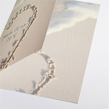 Livret de messe mariage dans le sable - Détail du livret