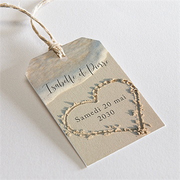 Etiquette mariage dans le sable