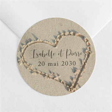 Sticker mariage dans le sable