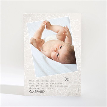 Remerciement naissance mon premier passeport - Dos de la carte