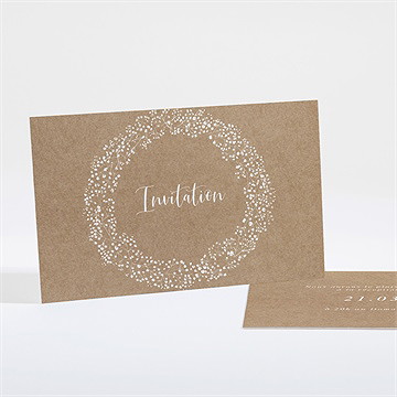 Carton d'invitation mariage couronnés d'etoiles