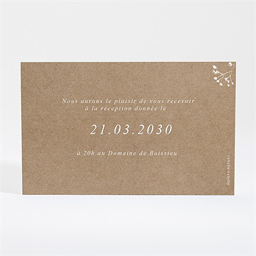 Carton d'invitation mariage couronnés d'etoiles - Dos du carton