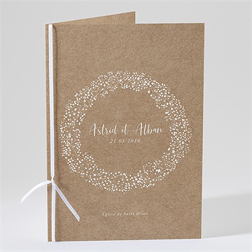 Livret de messe mariage couronnés d'etoiles