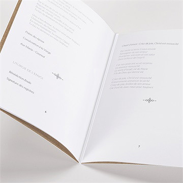 Livret de messe mariage couronnés d'etoiles - Mise en situation