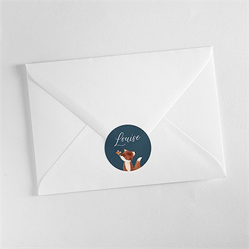 Sticker naissance joli renard - Mise en situation