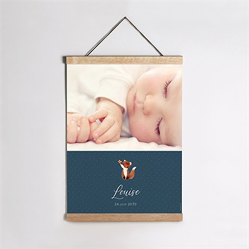 Affiche naissance joli renard
