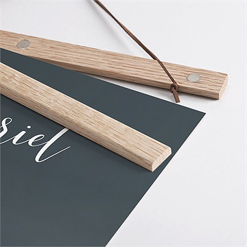 Affiche naissance notre bijou - Détail des supports en bois
