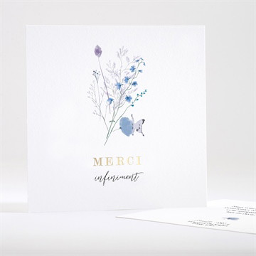 Remerciement décès présent et mémoire dorure