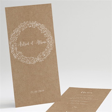 Menu mariage couronnés d'etoiles