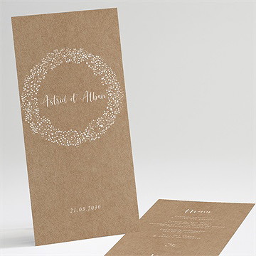 Menu mariage couronnés d'etoiles