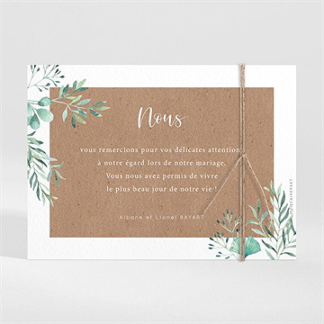 Remerciement mariage let love grow ! - Dos du remerciement