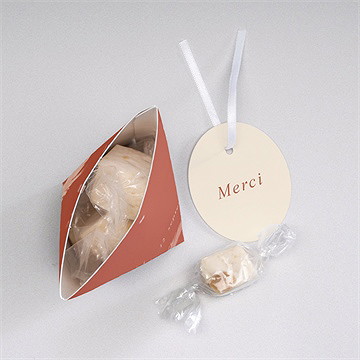 Boîte surprise mariage terracotta pampa - Intérieur de la boîte