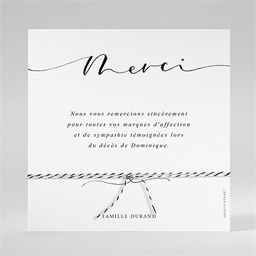 Remerciement décès tant de souvenirs ensemencé - Dos de la carte