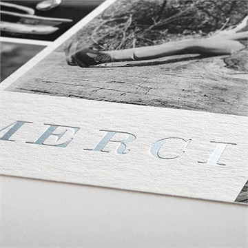 Remerciement décès son roman dorure - Détail de la carte