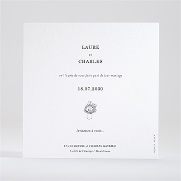 Save the Date mariage belle intimité - Dos de la carte