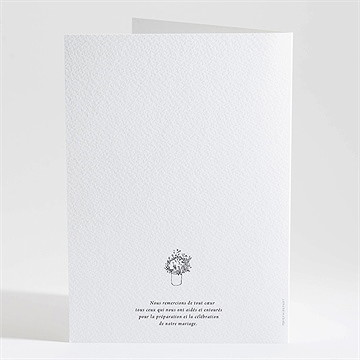 Livret de messe mariage belle intimité - Dos du livret