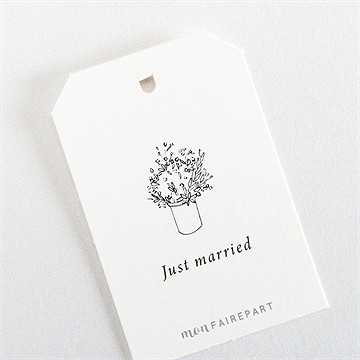 Etiquette mariage belle intimité - Dos de l'étiquette