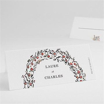 Marque-place mariage belle intimité