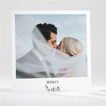 Remerciement mariage belle intimité