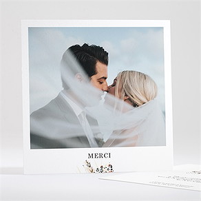 Remerciement mariage belle intimité
