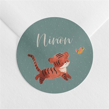 Sticker naissance petit tigrou
