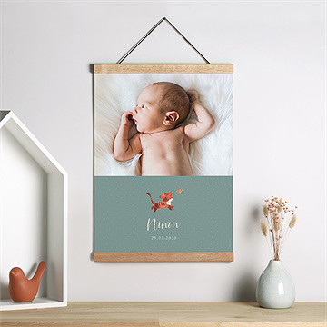 Affiche naissance petit tigrou - Mise en situation