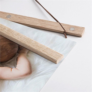 Affiche naissance petit tigrou - Détail des supports en bois