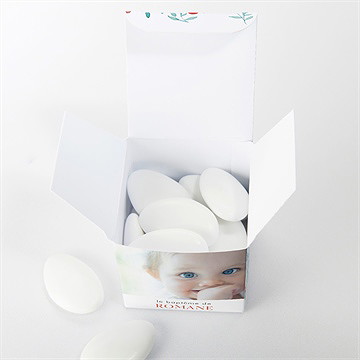 Boîte de dragées baptême féerie - Intérieur de la boîte