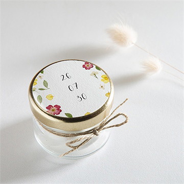 Sticker mariage aquarelle de fleurs séchées - Mise en situation