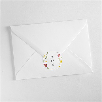 Sticker mariage aquarelle de fleurs séchées - Mise en situation