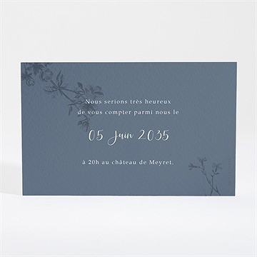 Carton d'invitation mariage dorure sur gravure - Dos de l'invitation