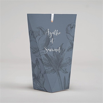 Boîte surprise mariage dorure sur gravure - Dos de la boîte