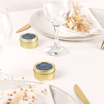 Bougie mariage dorure sur gravure - Mise en situation