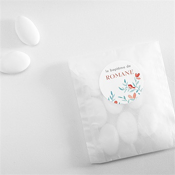 Sticker baptême féerie - Mise en situation