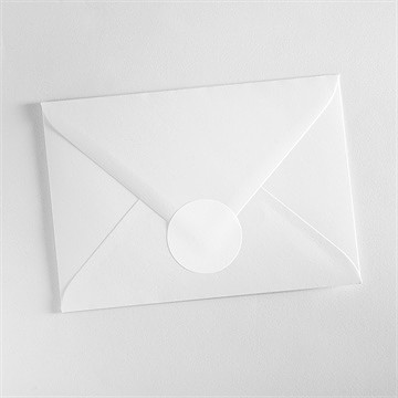 Sticker communion vierge diamètre 4 cm - Mise en situation