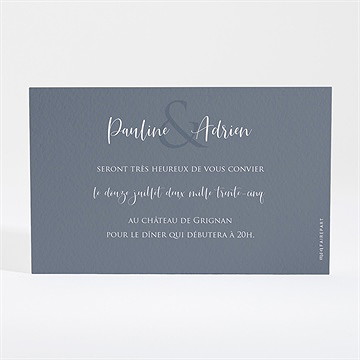 Carton d'invitation mariage reliefs - Dos de l'invitation