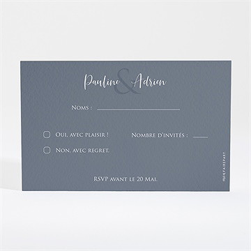 Carton réponse mariage reliefs - Dos du carton
