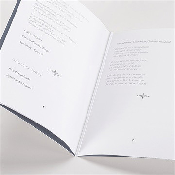 Livret de messe mariage reliefs - Mise en situation