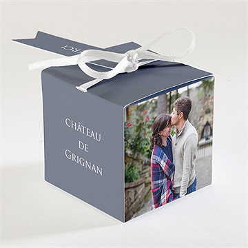 Boîte de dragées mariage reliefs - Dos de la boîte