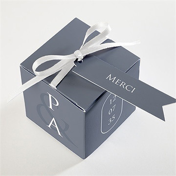 Boîte de dragées mariage reliefs - Dessus de la boîte