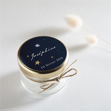 Sticker naissance neige étoilée - Mise en situation